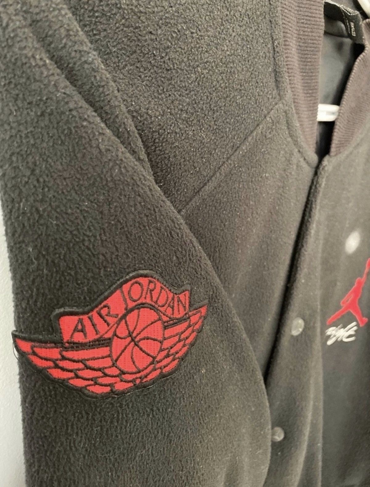 Vintage Nike Jordan 20th Anniversary Fleece Bomber Size US L / EU 52-54 / 3 - 3 Thumbnail