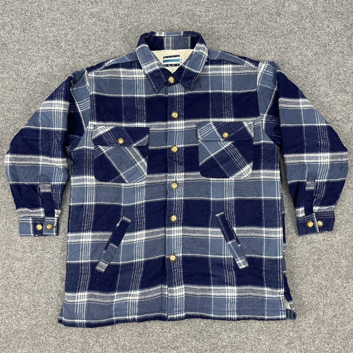 Flannel × Japanese Brand × Vintage Hill Crop Vintage Flannel Wool Sherpa Jacket Size US M / EU 48-50 / 2 - 2 Thumbnail