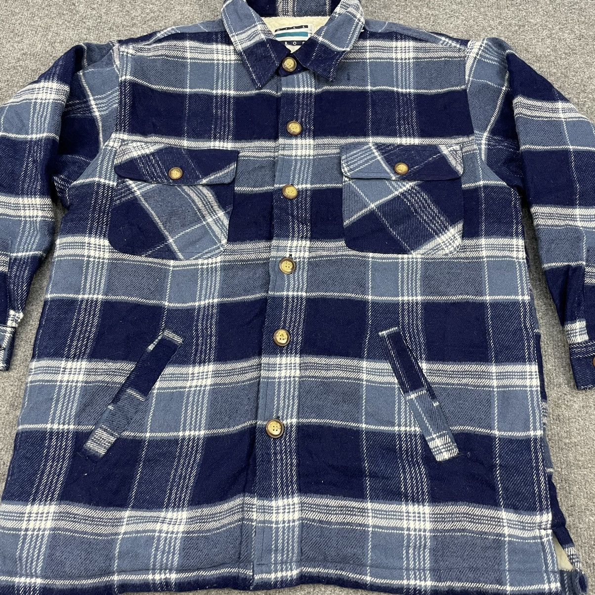 Flannel × Japanese Brand × Vintage Hill Crop Vintage Flannel Wool Sherpa Jacket Size US M / EU 48-50 / 2 - 5 Thumbnail
