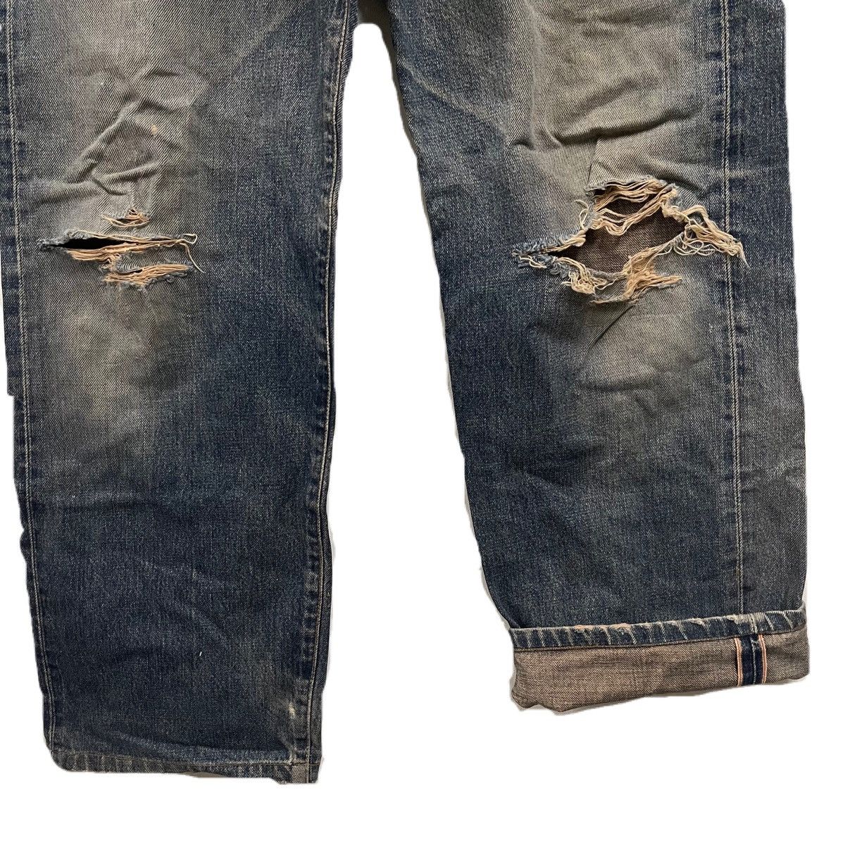 Edwin Edwin 505 selvedge jeans distressed Size US 33 - 5 Thumbnail