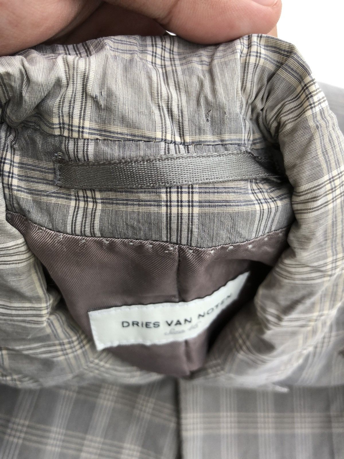 Dries Van Noten Vintage Dries Van Noten Grey Plaid Blazer Coat Size US XS / EU 42 / 0 - 11 Thumbnail
