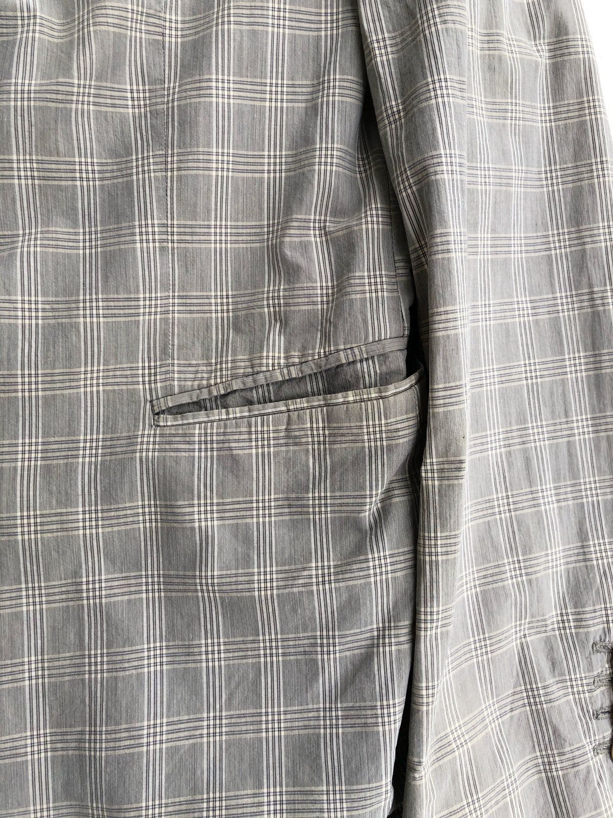 Dries Van Noten Vintage Dries Van Noten Grey Plaid Blazer Coat Size US XS / EU 42 / 0 - 7 Thumbnail