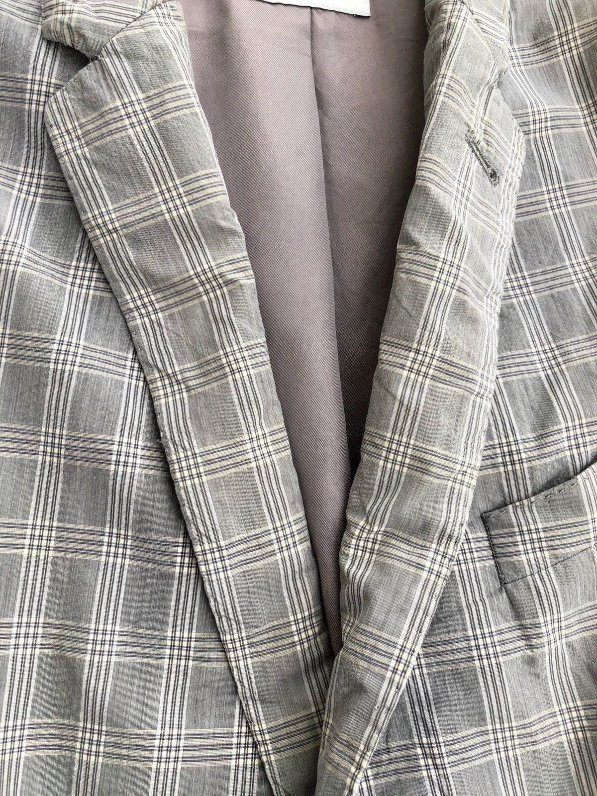 Dries Van Noten Vintage Dries Van Noten Grey Plaid Blazer Coat Size US XS / EU 42 / 0 - 5 Thumbnail