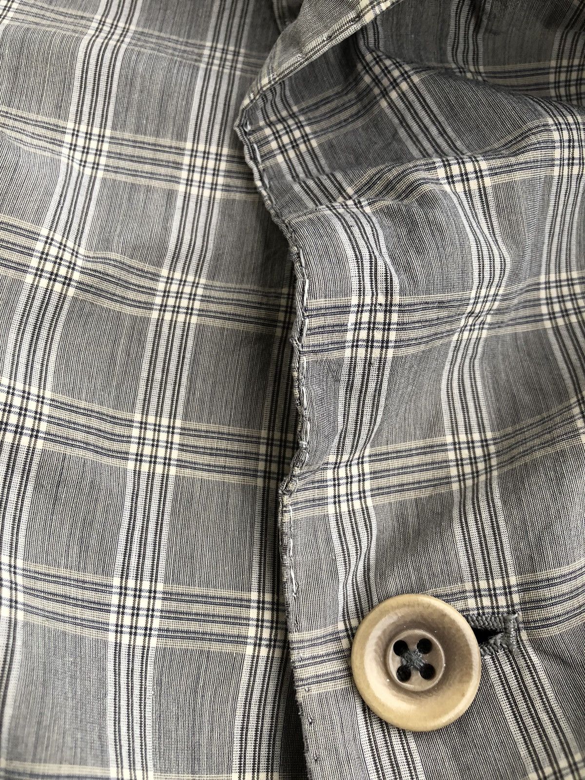 Dries Van Noten Vintage Dries Van Noten Grey Plaid Blazer Coat Size US XS / EU 42 / 0 - 14 Thumbnail