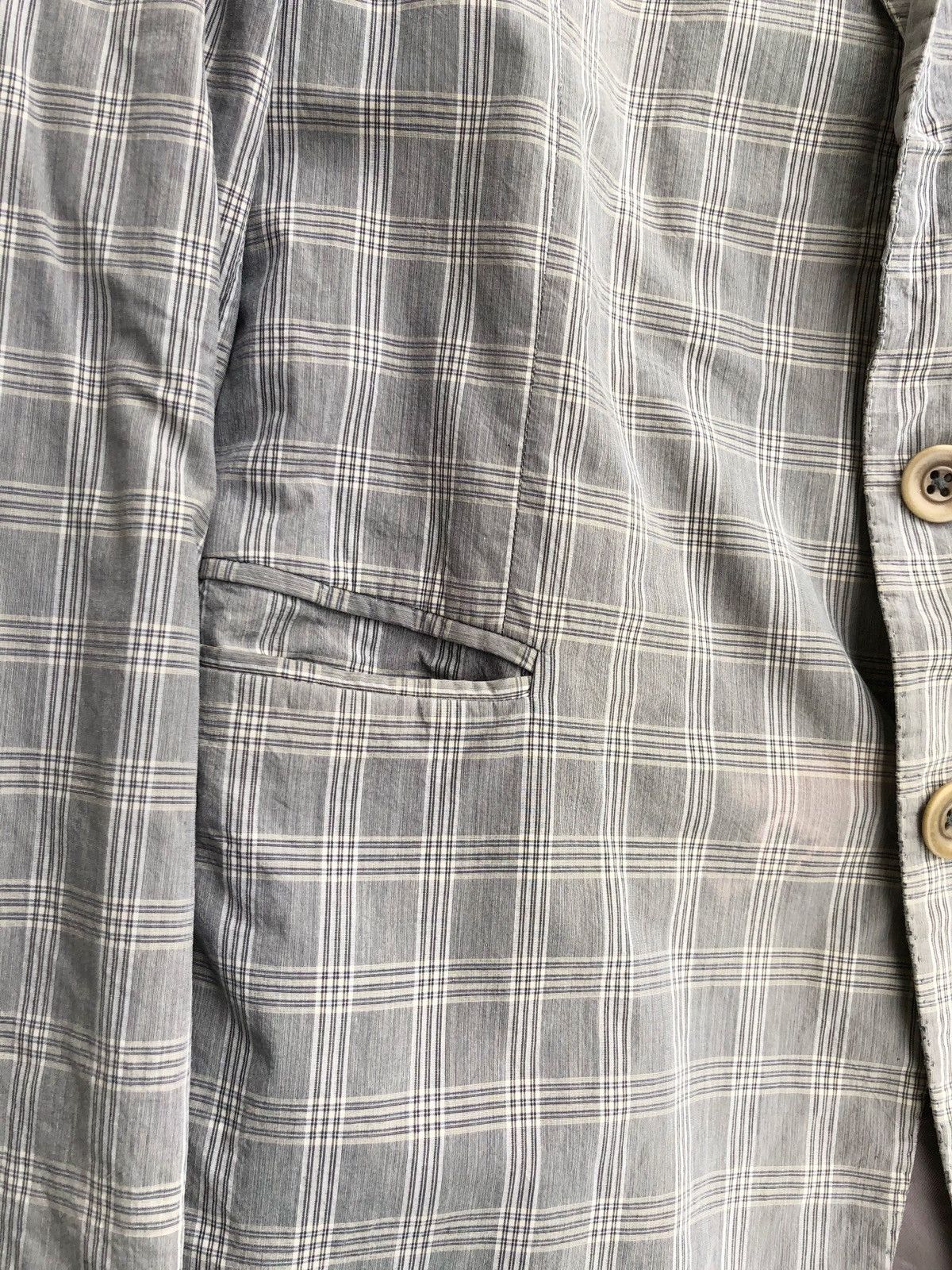 Dries Van Noten Vintage Dries Van Noten Grey Plaid Blazer Coat Size US XS / EU 42 / 0 - 8 Thumbnail
