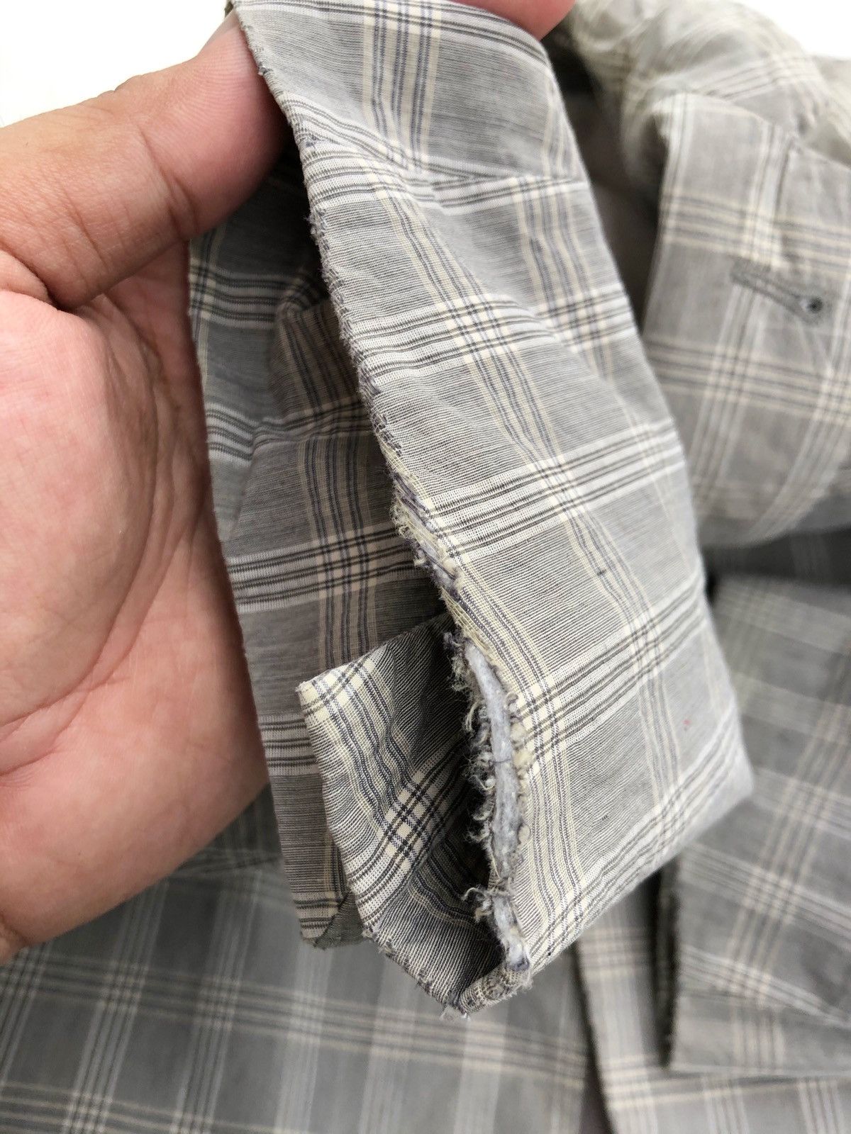 Dries Van Noten Vintage Dries Van Noten Grey Plaid Blazer Coat Size US XS / EU 42 / 0 - 22 Thumbnail