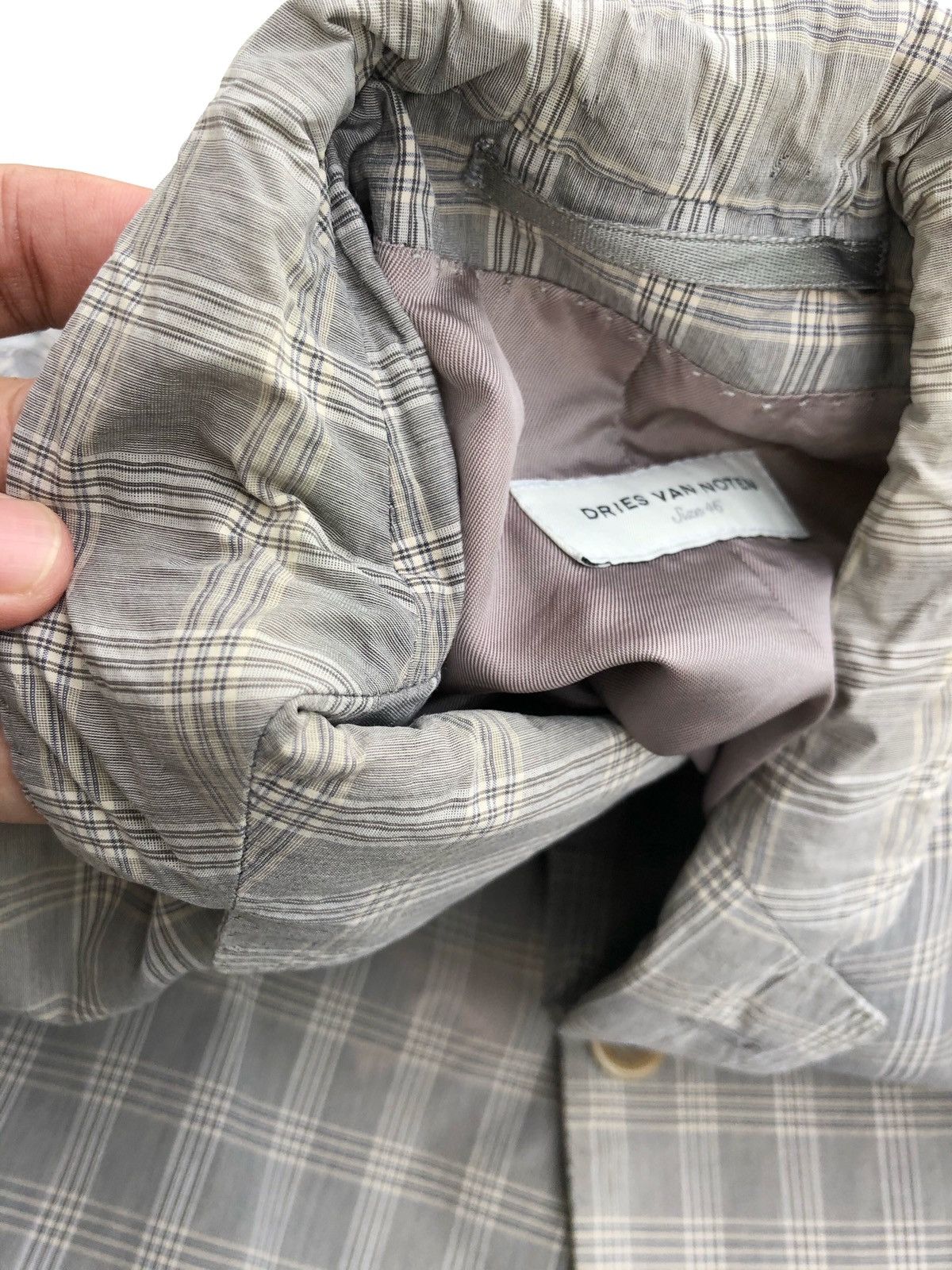 Dries Van Noten Vintage Dries Van Noten Grey Plaid Blazer Coat Size US XS / EU 42 / 0 - 13 Thumbnail