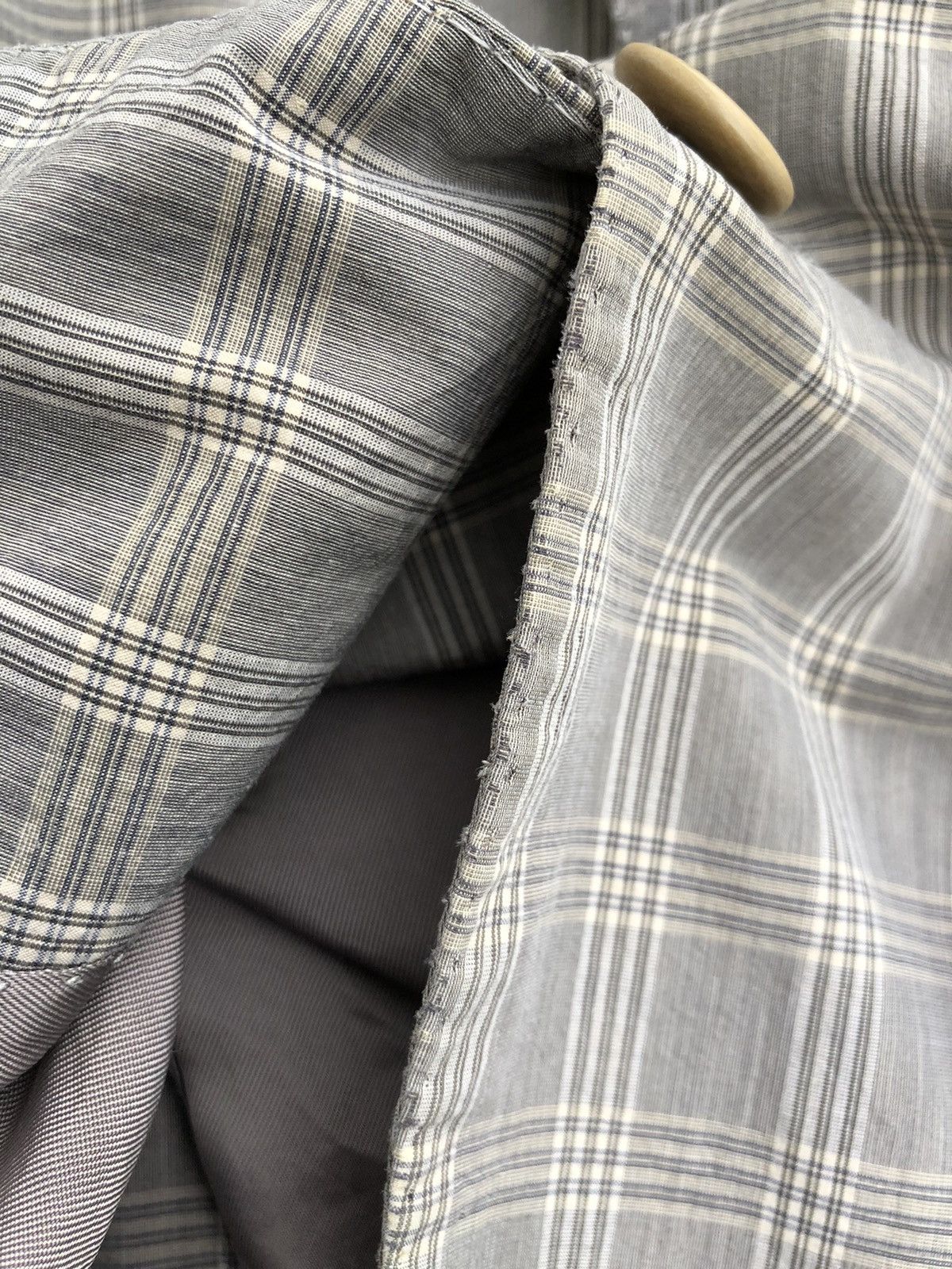 Dries Van Noten Vintage Dries Van Noten Grey Plaid Blazer Coat Size US XS / EU 42 / 0 - 18 Thumbnail