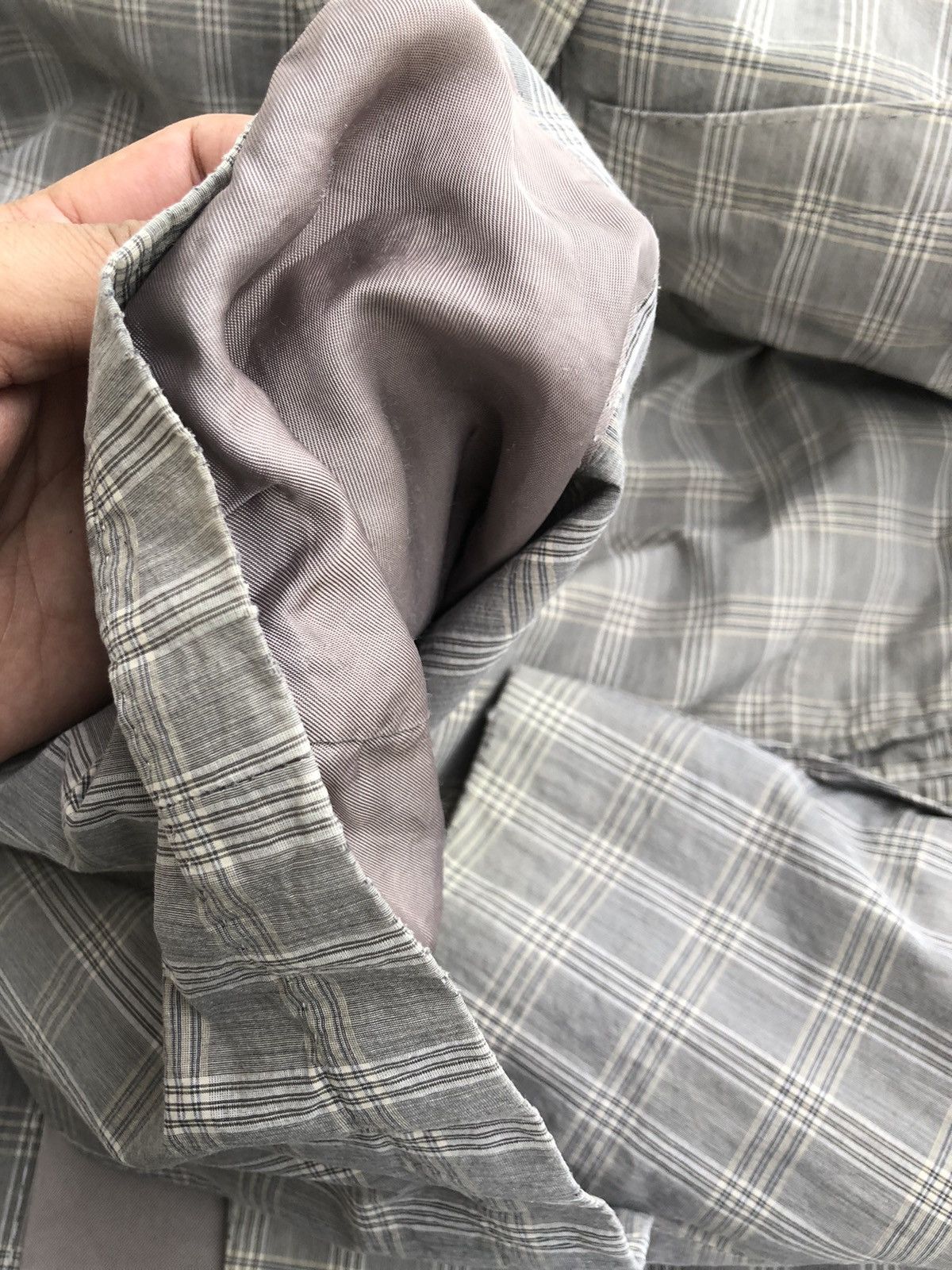 Dries Van Noten Vintage Dries Van Noten Grey Plaid Blazer Coat Size US XS / EU 42 / 0 - 17 Thumbnail