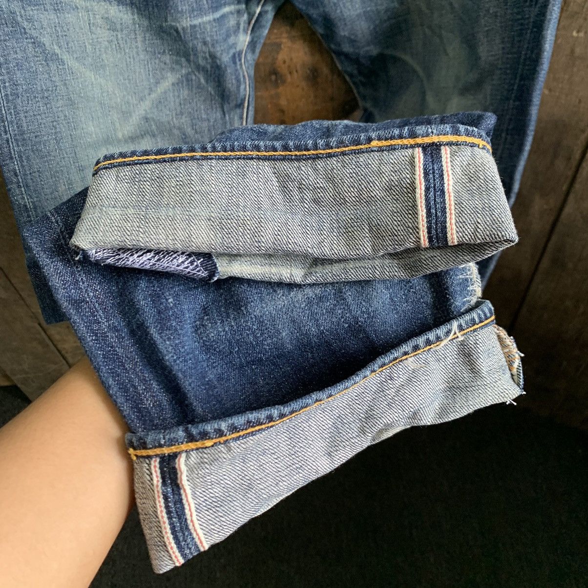 Evisu Evisu Daicock Selvedge Distressed Denim Jeans Size US 34 / EU 50 - 7 Thumbnail