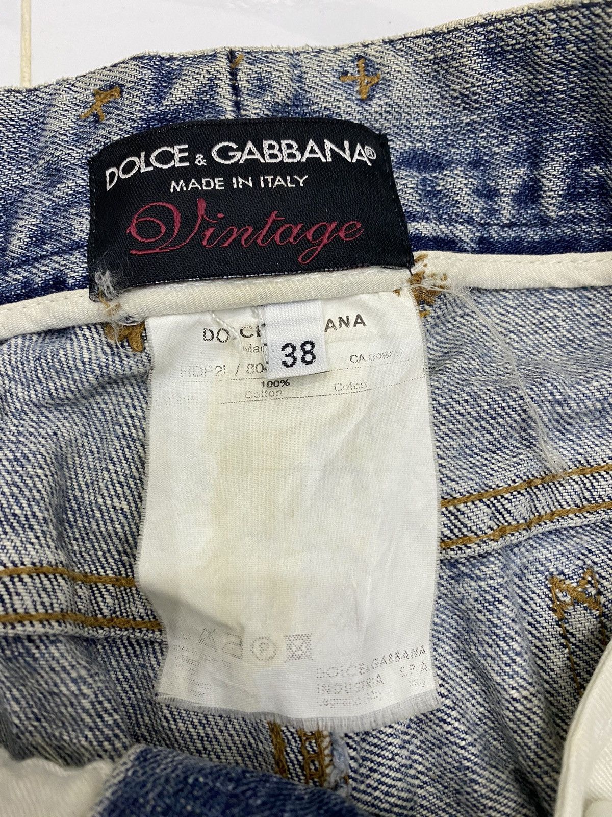 Dolce & Gabbana DOLCE & GABBANA MADE IN ITALY VINTAGE DISTRESSED DENIM PANTS Size 30" / US 8 / IT 44 - 10 Thumbnail
