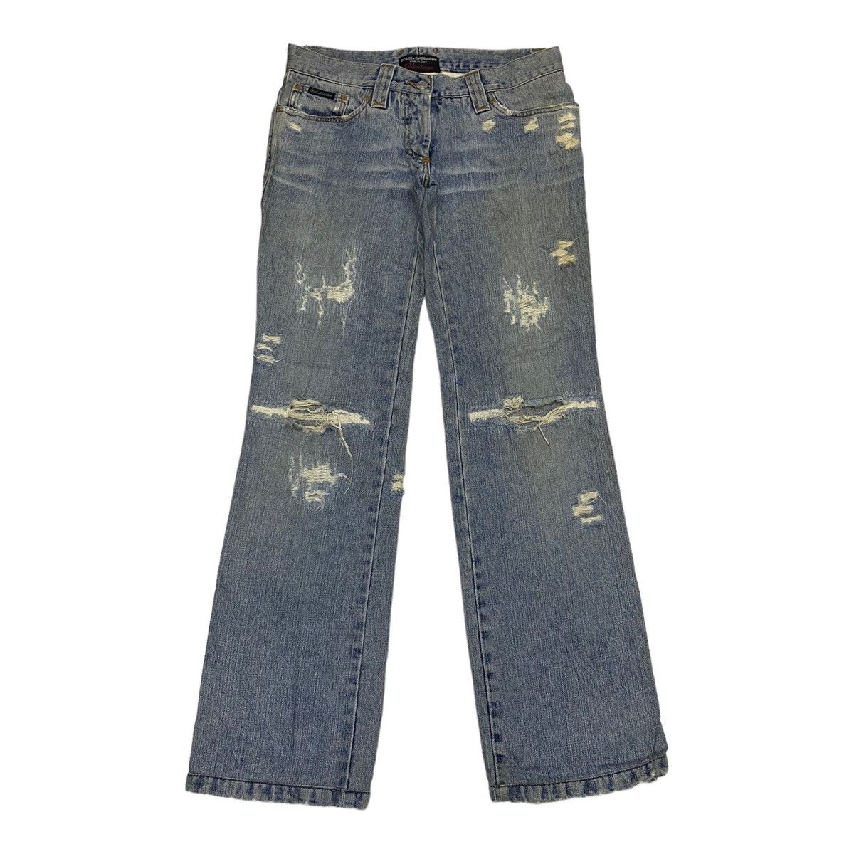 Dolce & Gabbana DOLCE & GABBANA MADE IN ITALY VINTAGE DISTRESSED DENIM PANTS Size 30" / US 8 / IT 44 - 1 Thumbnail
