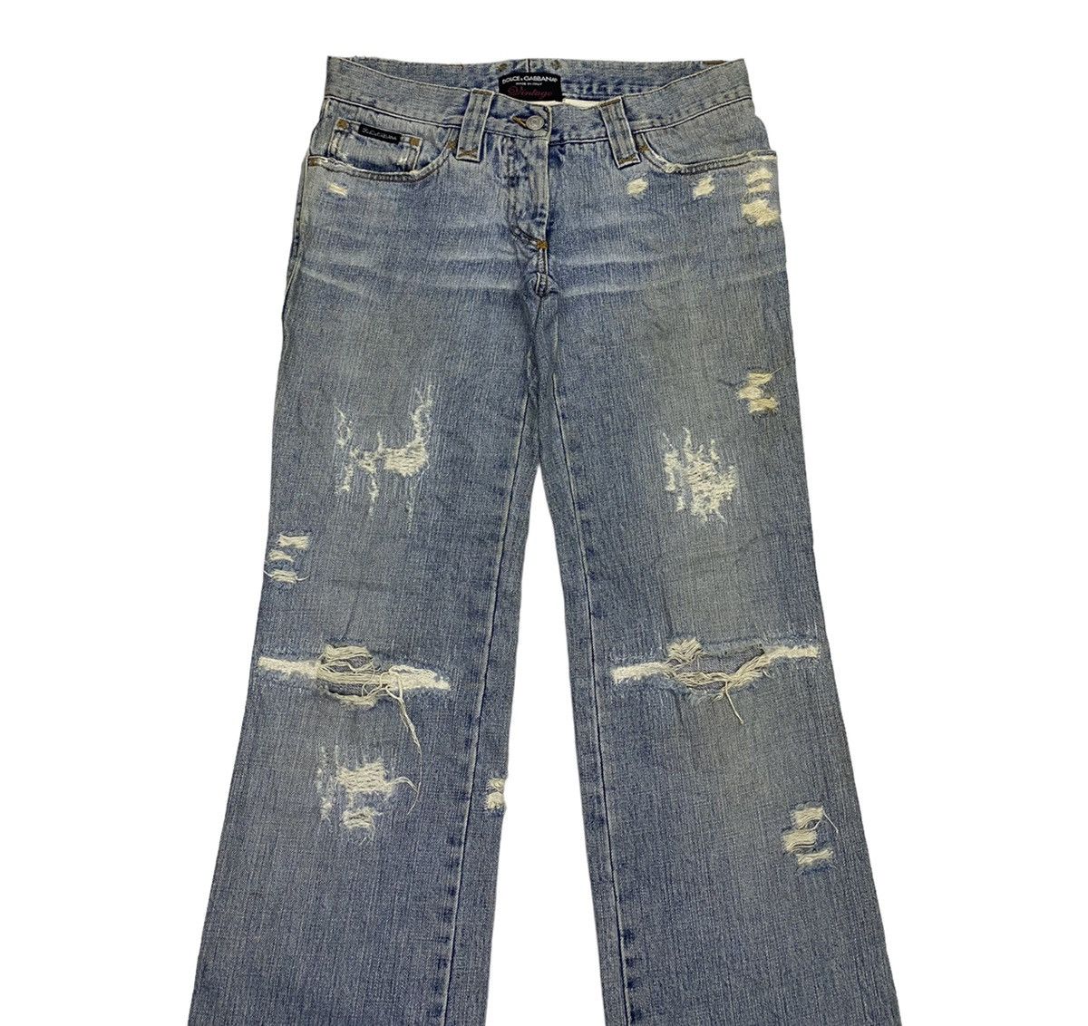 Dolce & Gabbana DOLCE & GABBANA MADE IN ITALY VINTAGE DISTRESSED DENIM PANTS Size 30" / US 8 / IT 44 - 3 Thumbnail