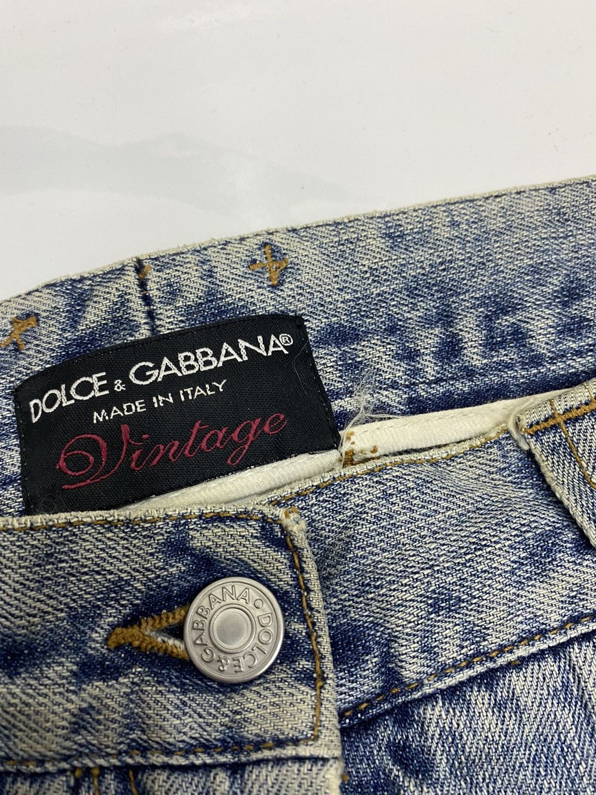 Dolce & Gabbana DOLCE & GABBANA MADE IN ITALY VINTAGE DISTRESSED DENIM PANTS Size 30" / US 8 / IT 44 - 8 Thumbnail