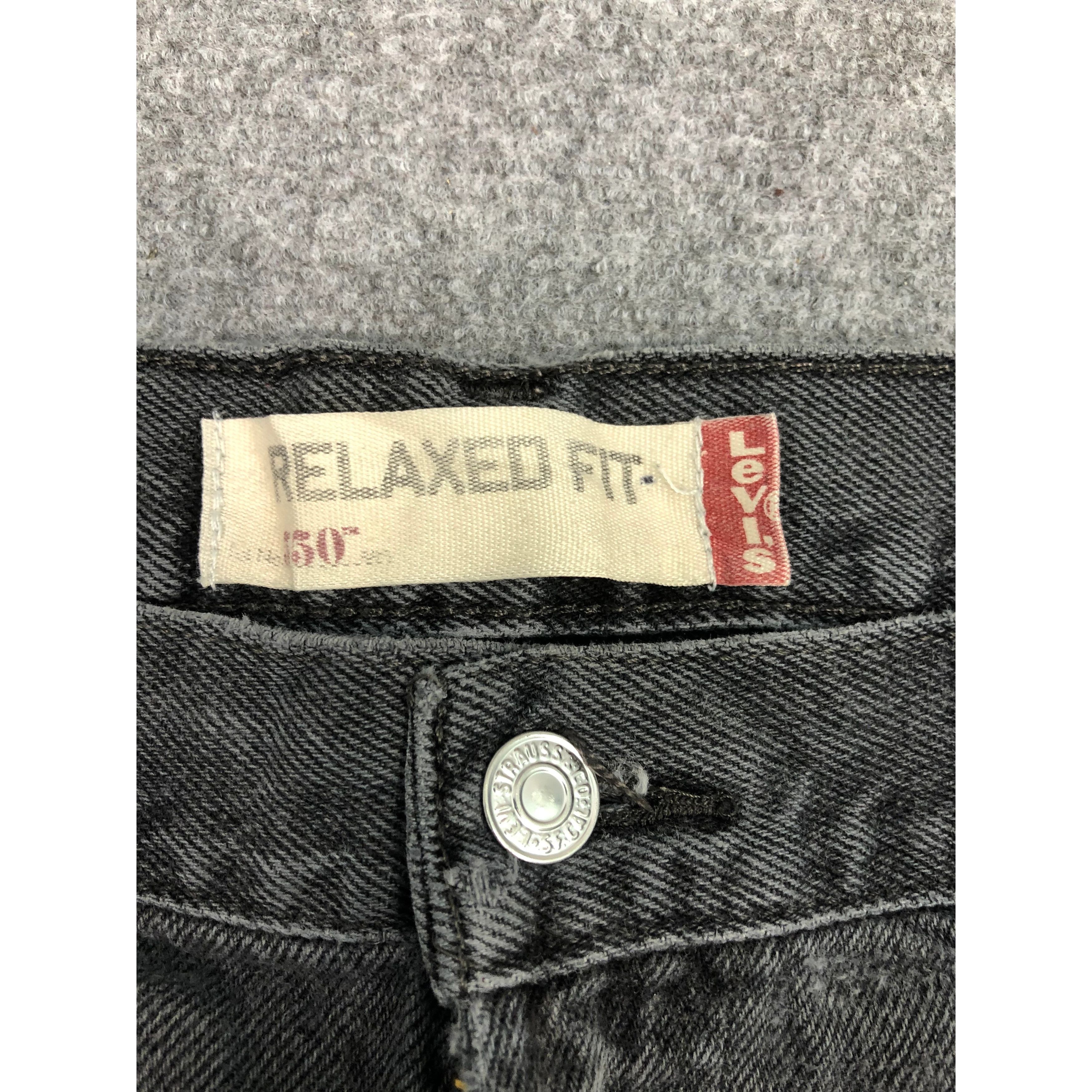 Levi's Vintage Sun Faded Levis 550 Relaxed Fit Black Denim DP0272 Size US 36 / EU 52 - 5 Thumbnail