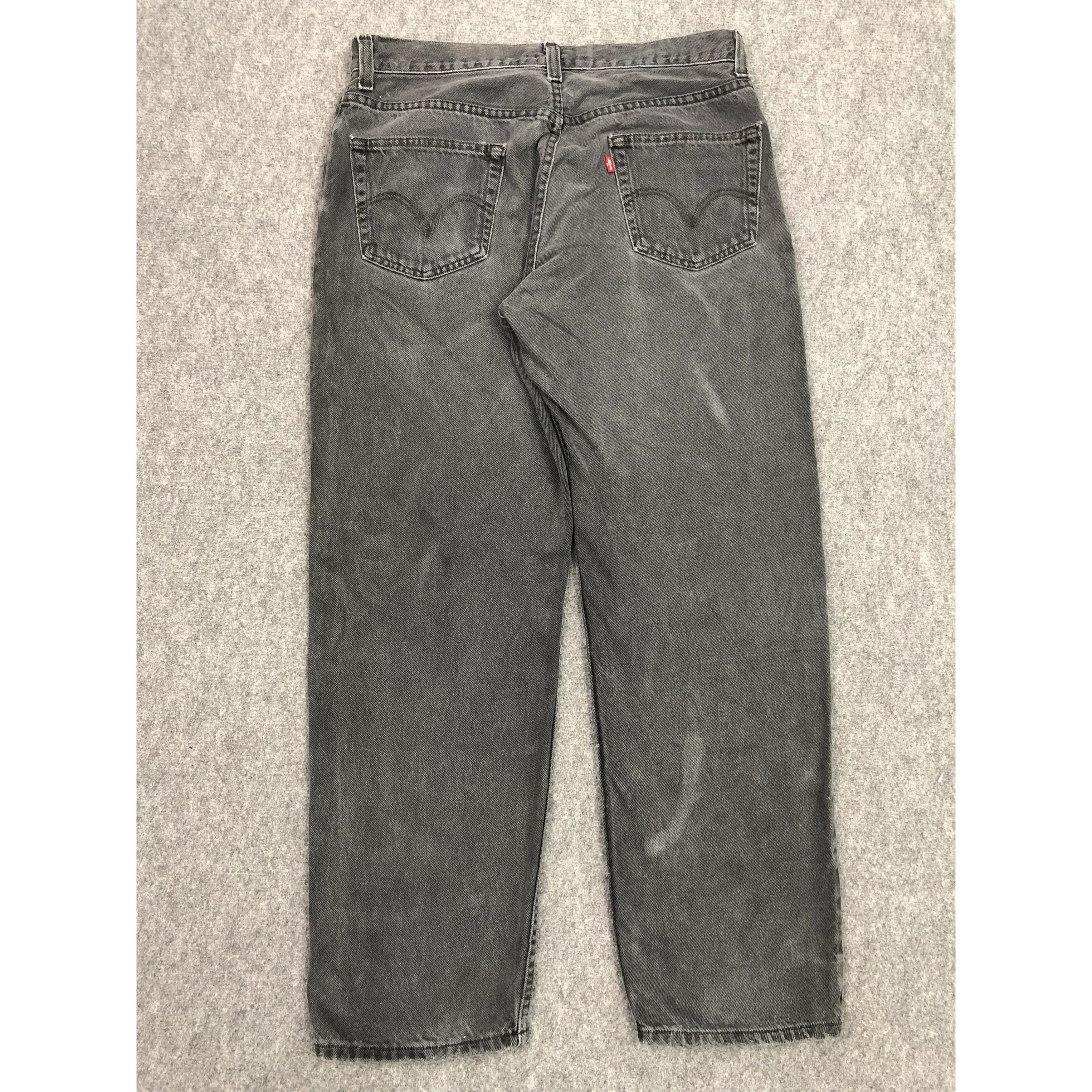 Levi's Vintage Sun Faded Levis 550 Relaxed Fit Black Denim DP0272 Size US 36 / EU 52 - 2 Thumbnail