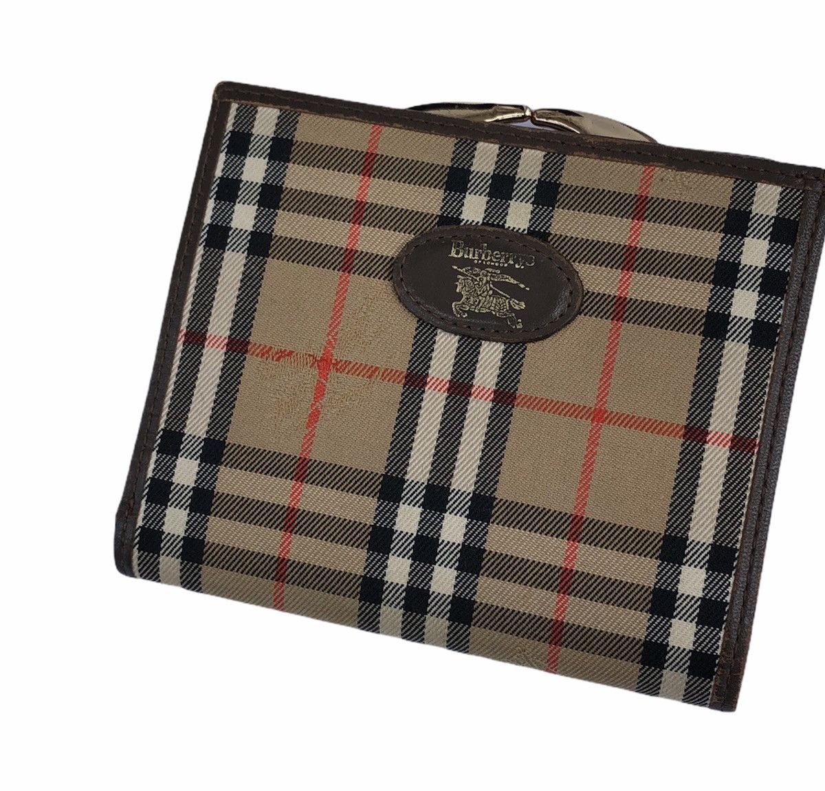 Burberry Vintage Burberrys Horse Ferry Check Folded Wallet Size ONE SIZE - 12 Thumbnail