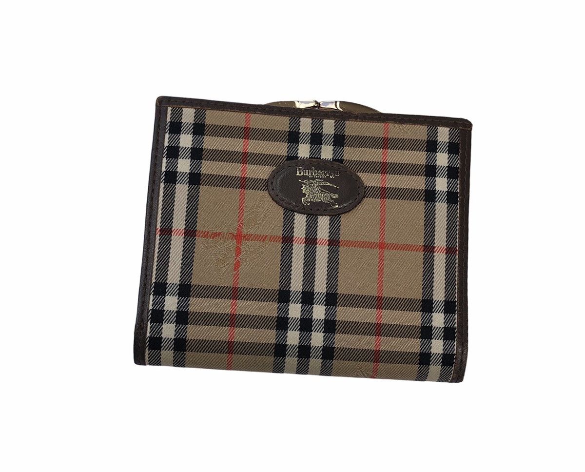 Burberry Vintage Burberrys Horse Ferry Check Folded Wallet Size ONE SIZE - 2 Thumbnail