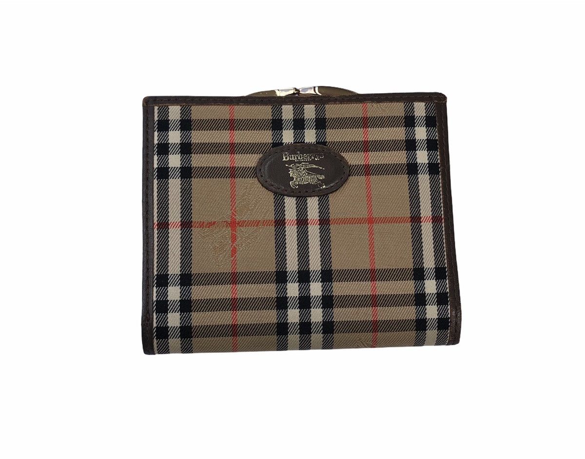 Burberry Vintage Burberrys Horse Ferry Check Folded Wallet Size ONE SIZE - 1 Thumbnail