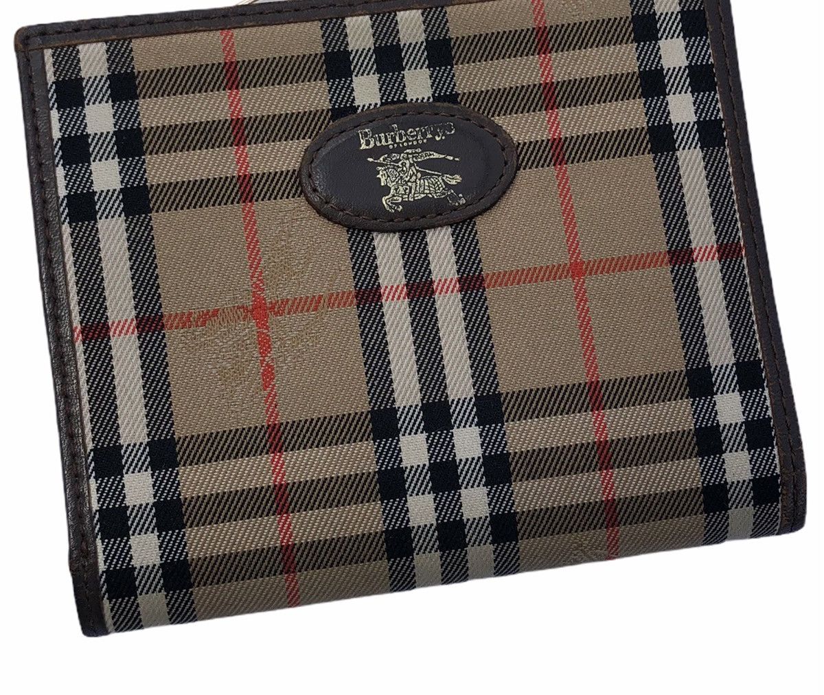 Burberry Vintage Burberrys Horse Ferry Check Folded Wallet Size ONE SIZE - 4 Thumbnail