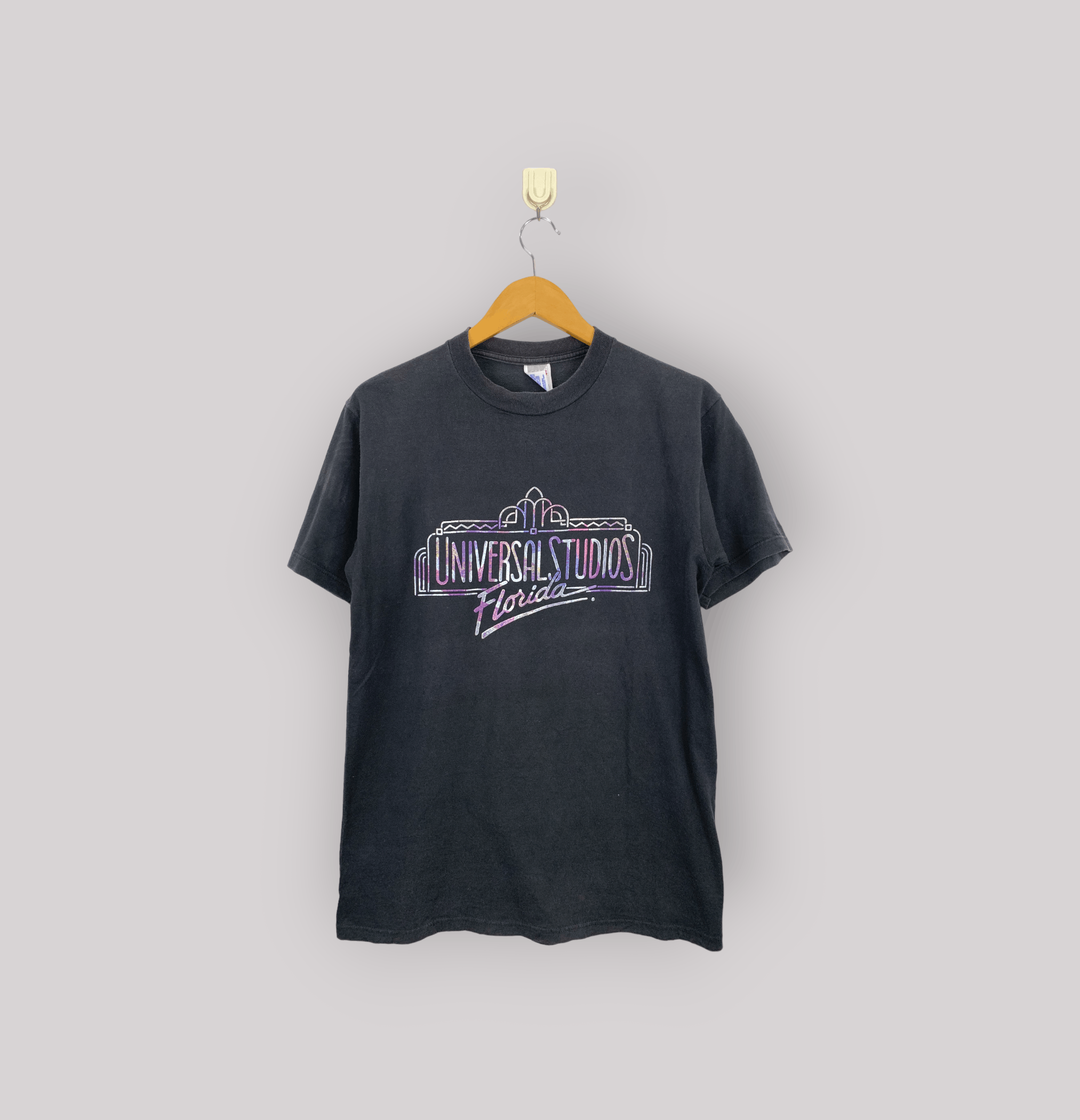 image of Universal Studios x Vintage 90's Universal Studio Florida T Shirt in Black, Men's (Size Medium)