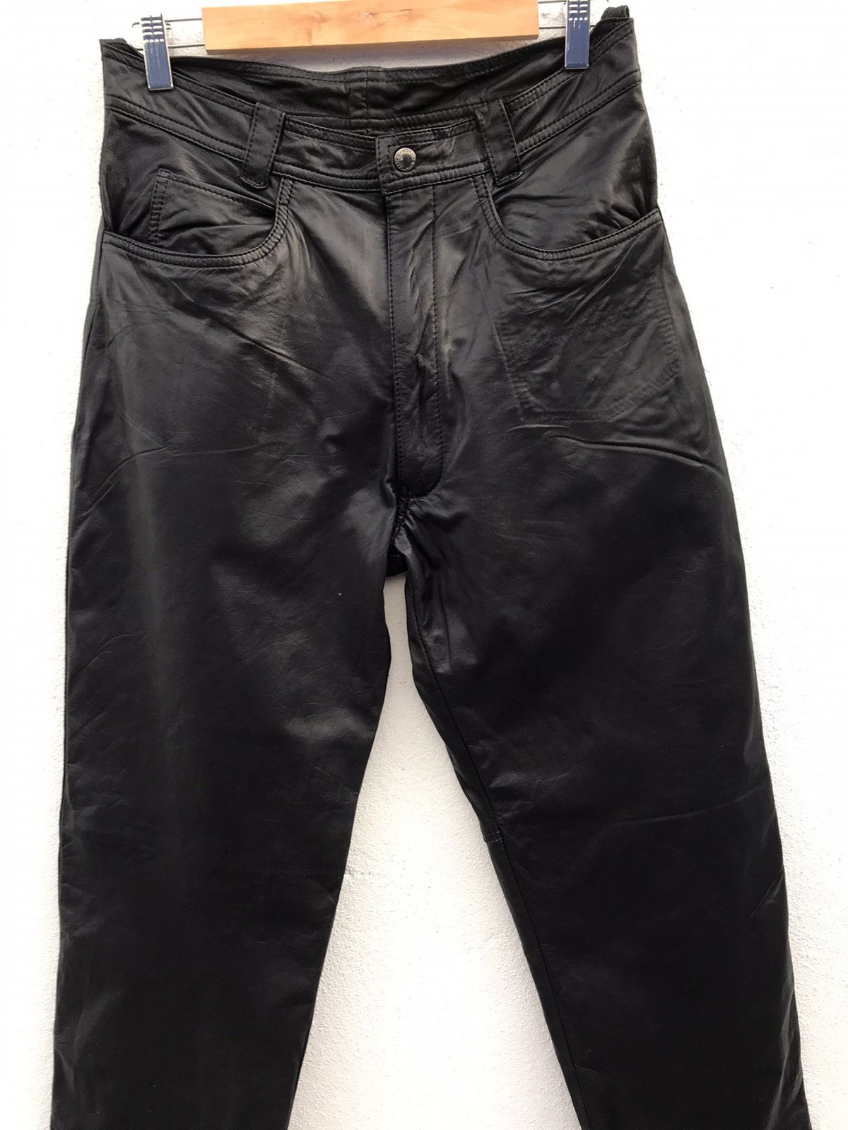 Leather MADE IN JAPAN Nankai Motorcycle Leather Pants Size US 29 - 3 Thumbnail