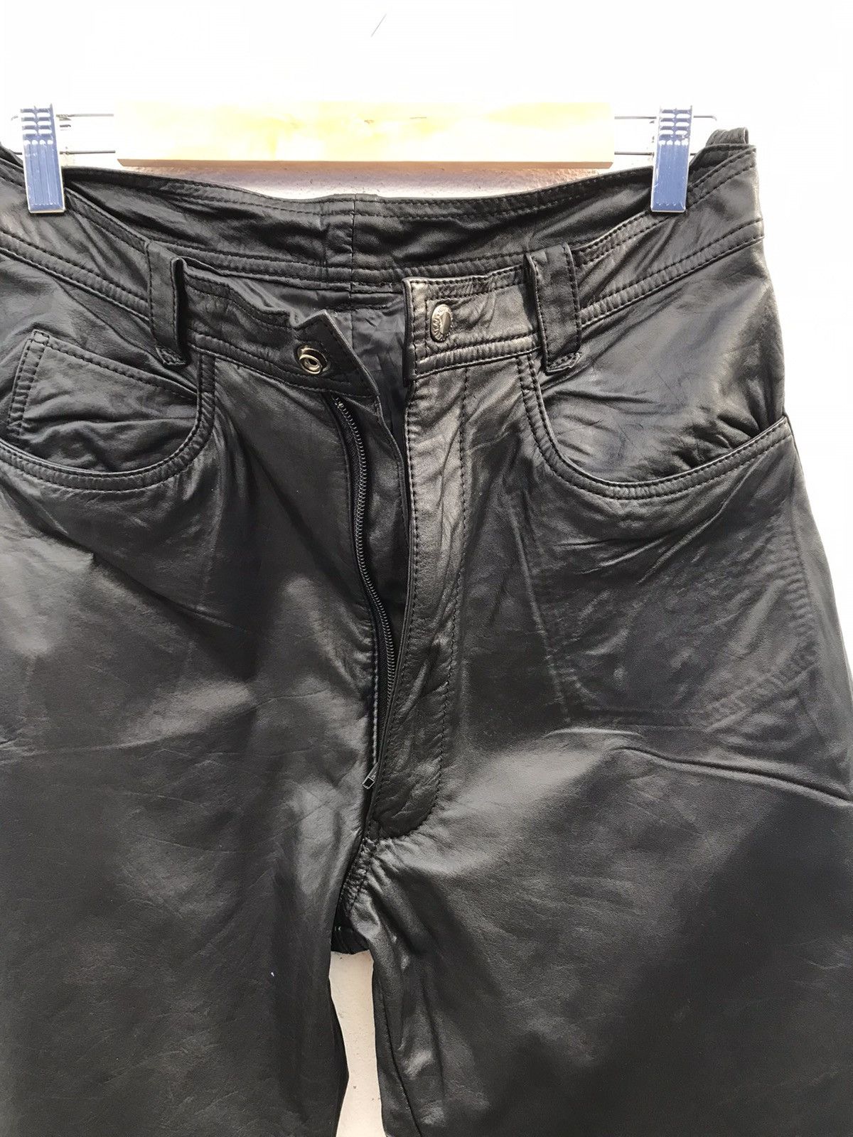 Leather MADE IN JAPAN Nankai Motorcycle Leather Pants Size US 29 - 6 Thumbnail