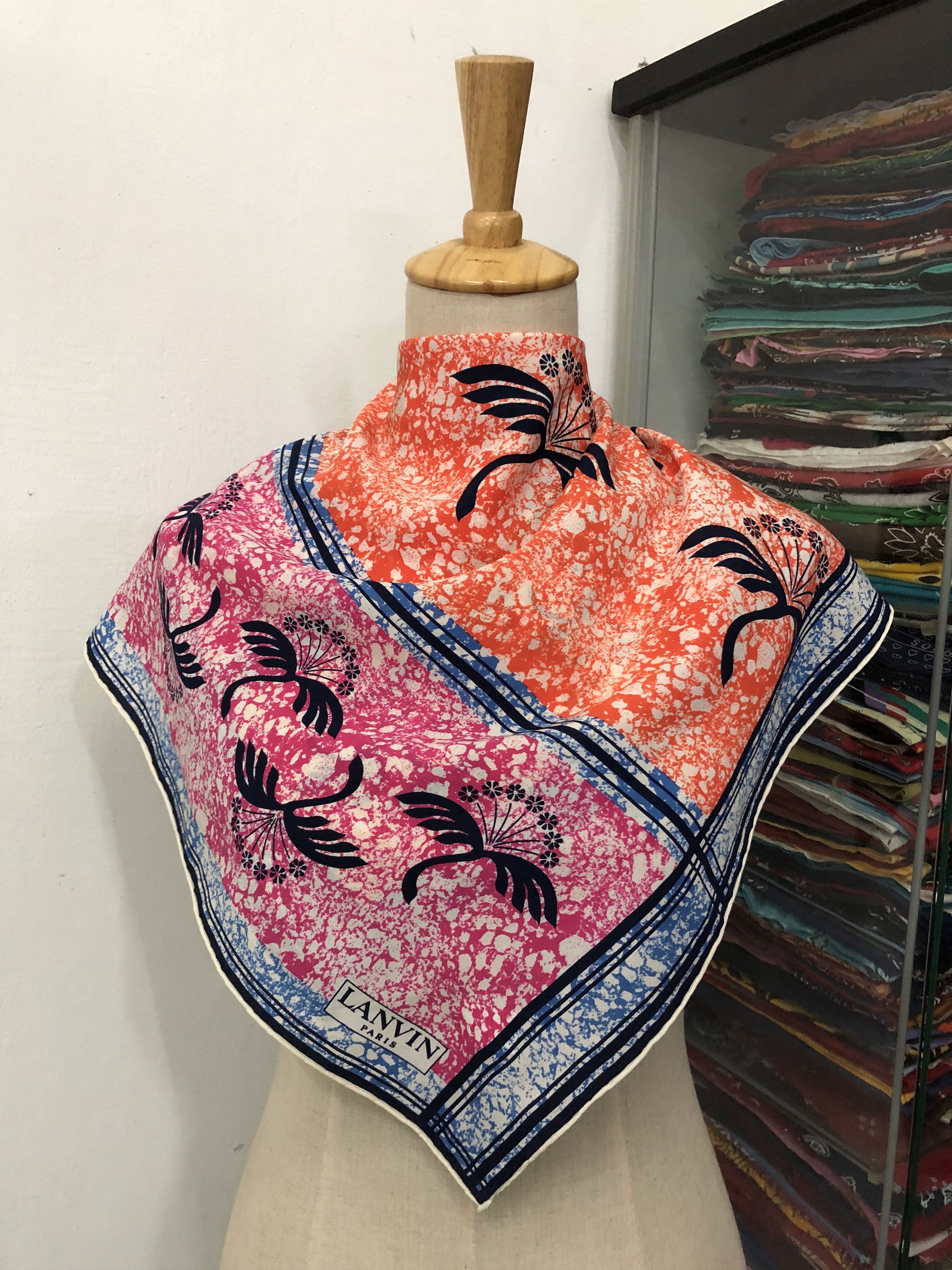 Vintage Lanvin Paris Silk Scarf