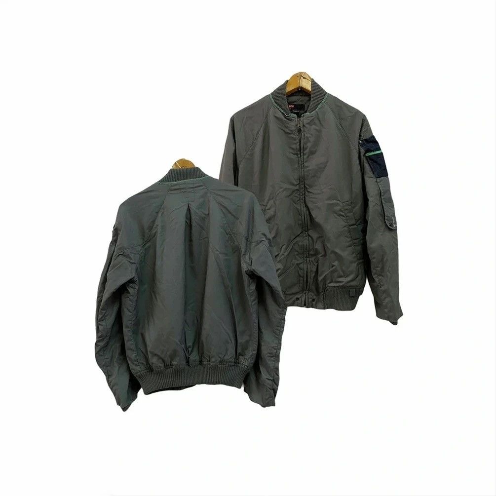 DIESEL VINTAGE INDIGO THERMIC DISTRESSED BOMBER JACKET