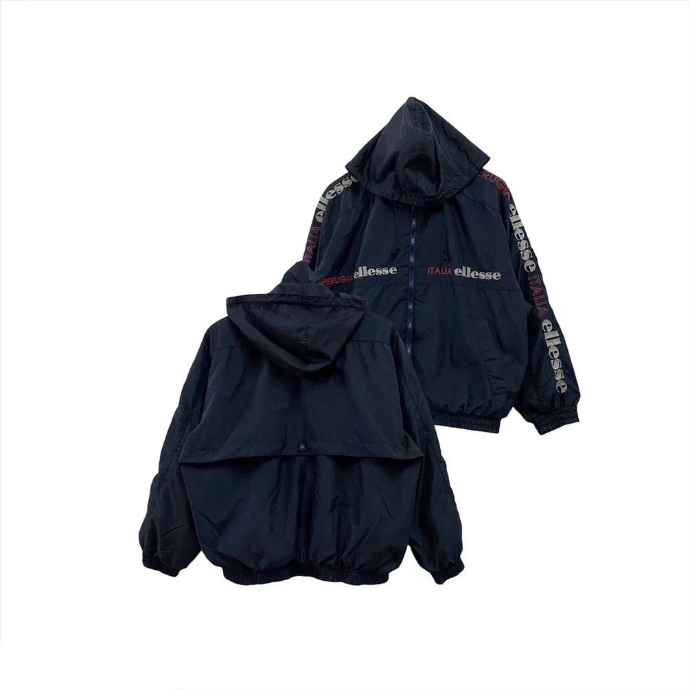 Ellesse × Japanese Brand × Vintage PERUGIA ELLESE ITALIA SPELL OUT STRAP WINDBREAKER Size US S / EU 44-46 / 1 - 1 Thumbnail