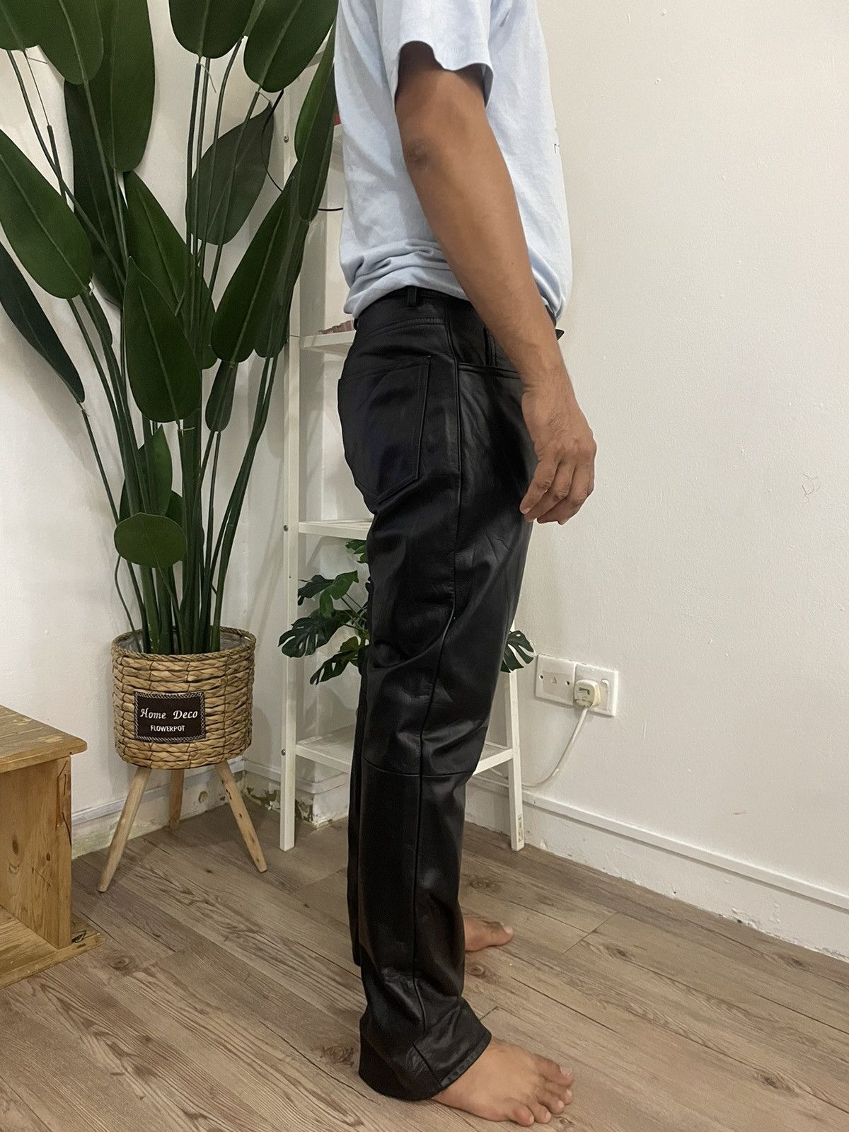 Leather Japan Brand SHIPS Leather Pant Size US 31 - 19 Thumbnail