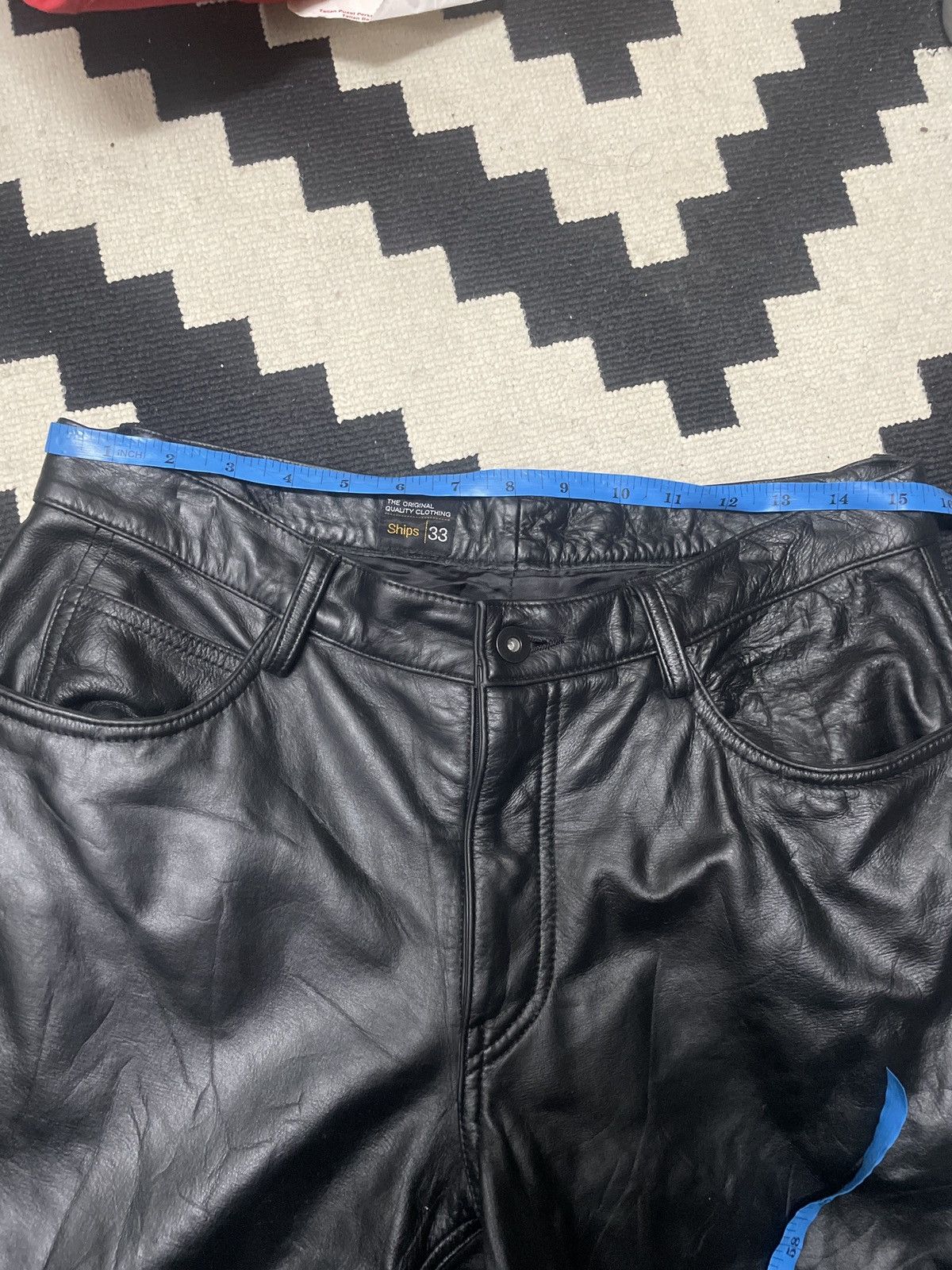 Leather Japan Brand SHIPS Leather Pant Size US 31 - 17 Thumbnail