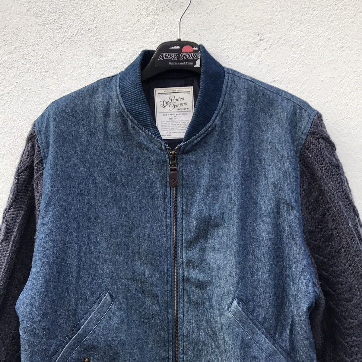 Japanese Brand Rodeo Crowns Knit Sleeve Denim Jackets Size US S / EU 44-46 / 1 - 4 Thumbnail