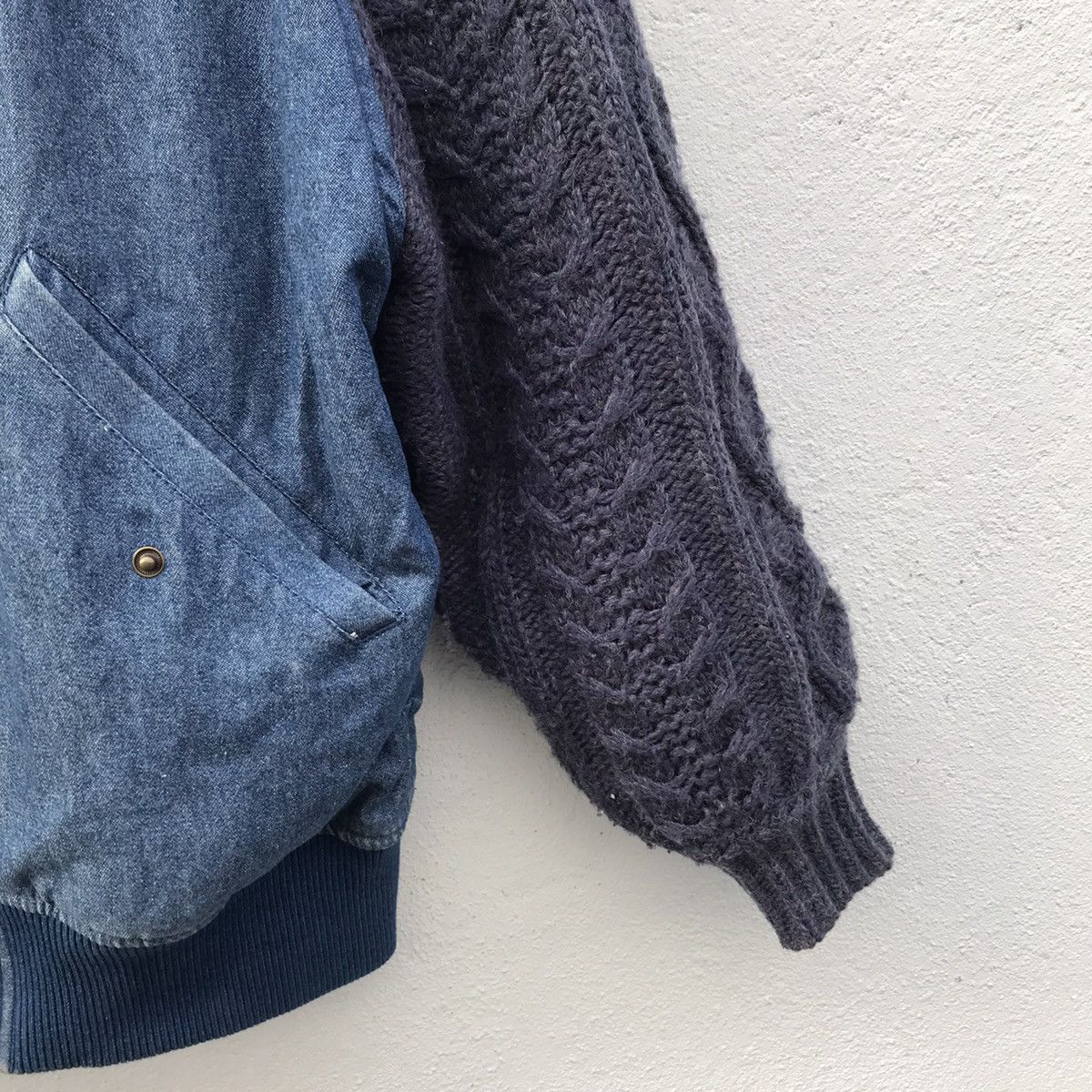 Japanese Brand Rodeo Crowns Knit Sleeve Denim Jackets Size US S / EU 44-46 / 1 - 3 Thumbnail