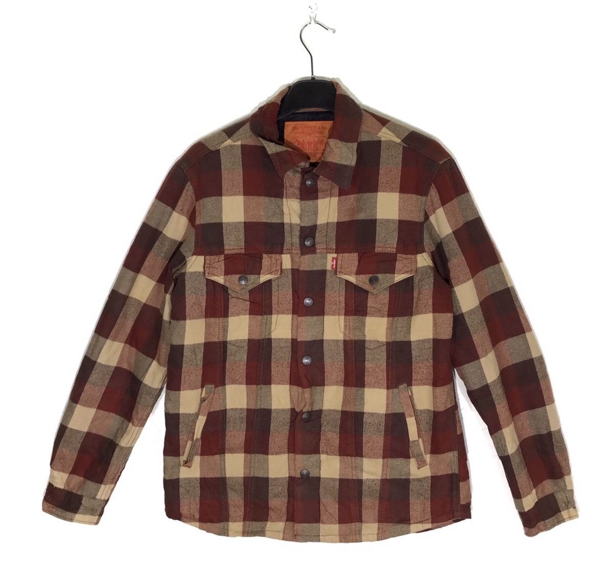 Levi's Levi’s Checkered Quilted Lining Winter Shirt Jackets Size US M / EU 48-50 / 2 - 1 Thumbnail