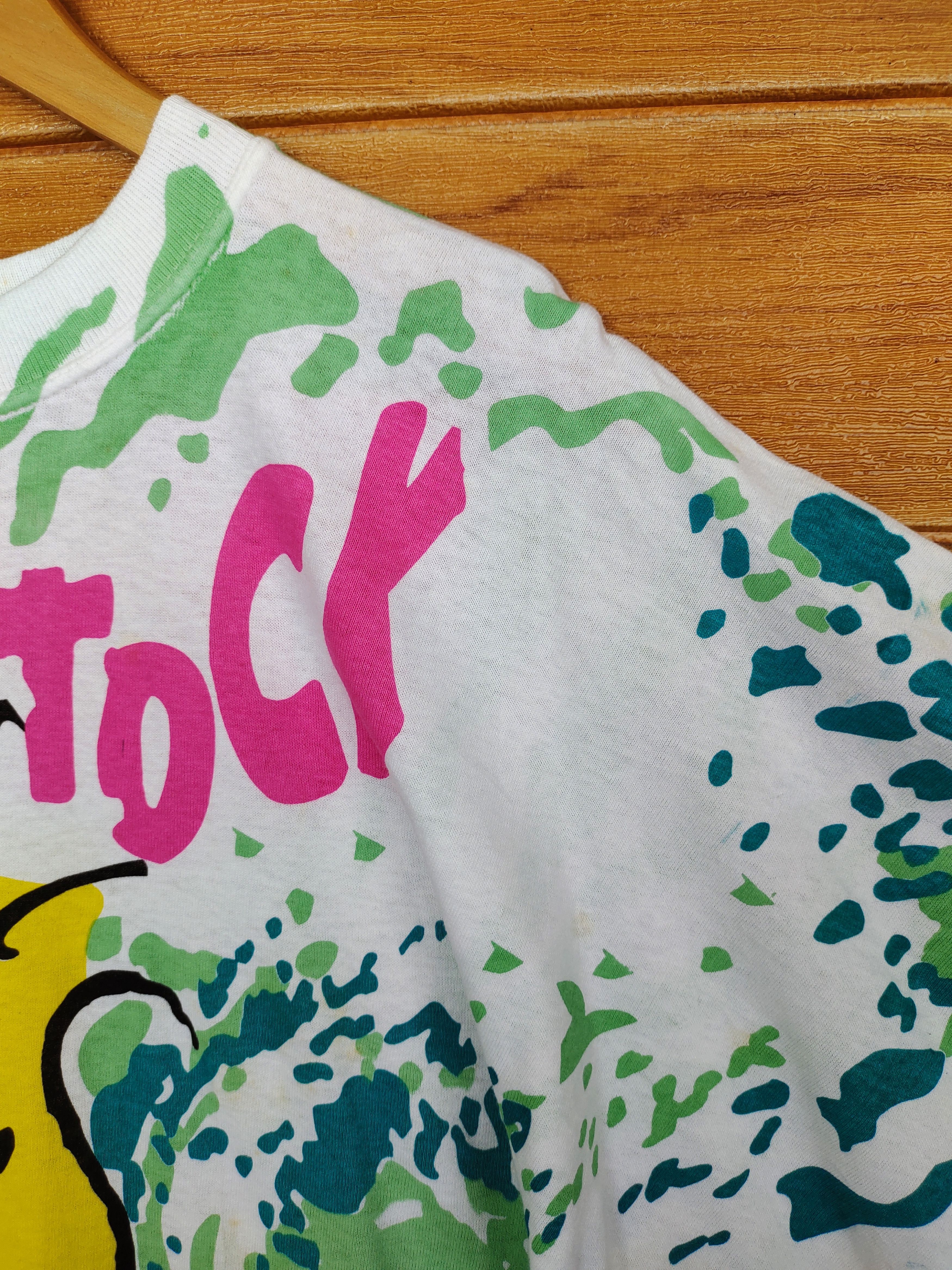 Cartoon Network Vintage 90s Woodstock Surf Mirror Print Ovp T Shirt Size US M / EU 48-50 / 2 - 8 Thumbnail