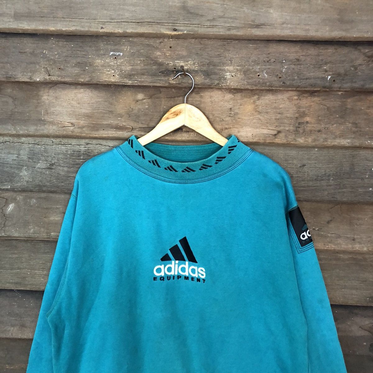 Adidas Adidas Green Small Logo Sweatshirt #2806 Size US L / EU 52-54 / 3 - 2 Thumbnail