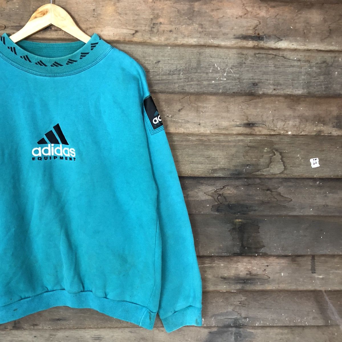 Adidas Adidas Green Small Logo Sweatshirt #2806 Size US L / EU 52-54 / 3 - 5 Thumbnail
