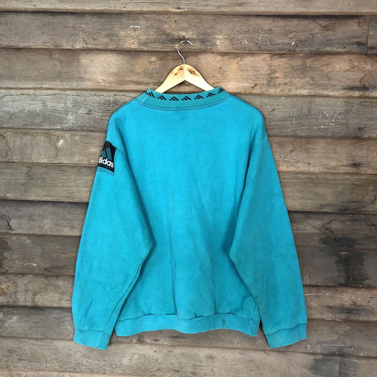 Adidas Adidas Green Small Logo Sweatshirt #2806 Size US L / EU 52-54 / 3 - 13 Thumbnail