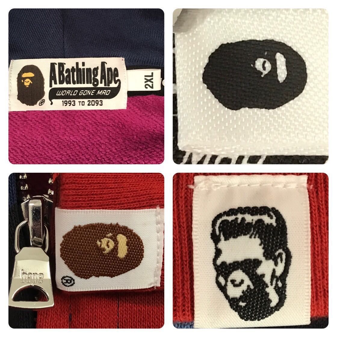 Bape BAPE Double shark full zip hoodie crazy camo a bathing ape Size US XXL / EU 58 / 5 - 7 Thumbnail