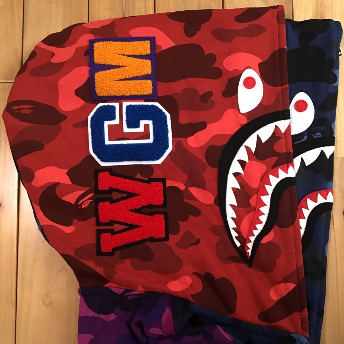 Bape BAPE Double shark full zip hoodie crazy camo a bathing ape Size US XXL / EU 58 / 5 - 4 Thumbnail