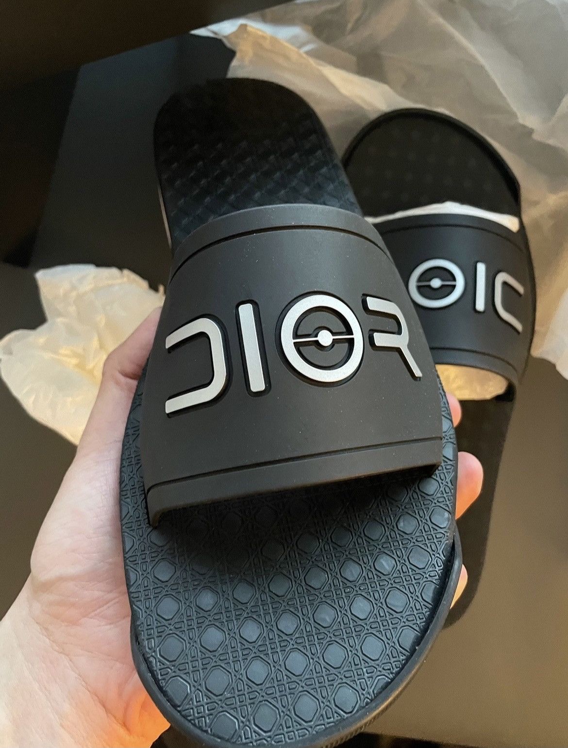 Club Sorayama × Dior Rare Dior x Sorayama Limited Edition Logo Sandal Slides NEW Size US 11 / EU 44 - 16 Thumbnail