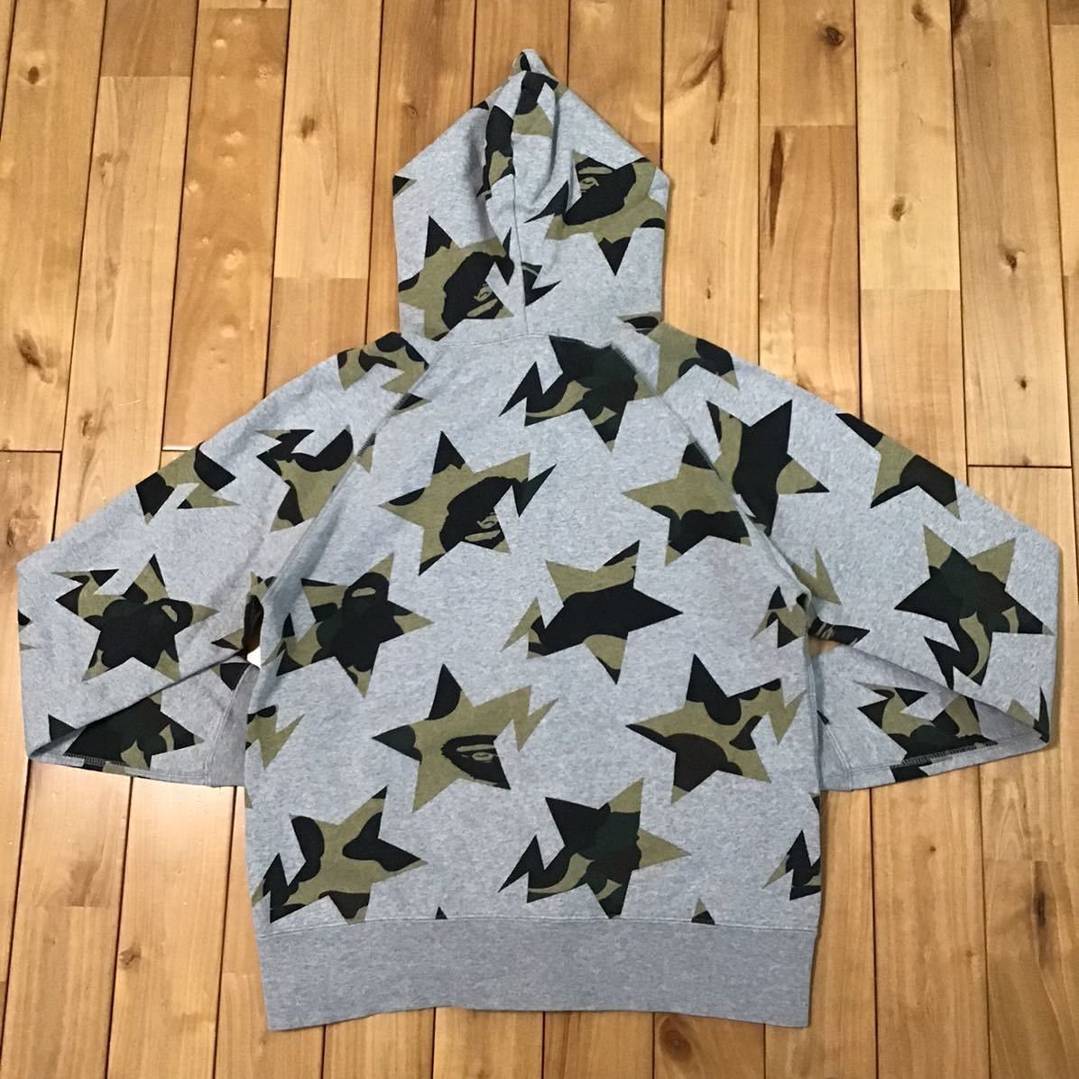 Bape BAPE Sta full zip hoodie gray × 1st camo a bathing ape star Size US S / EU 44-46 / 1 - 2 Thumbnail