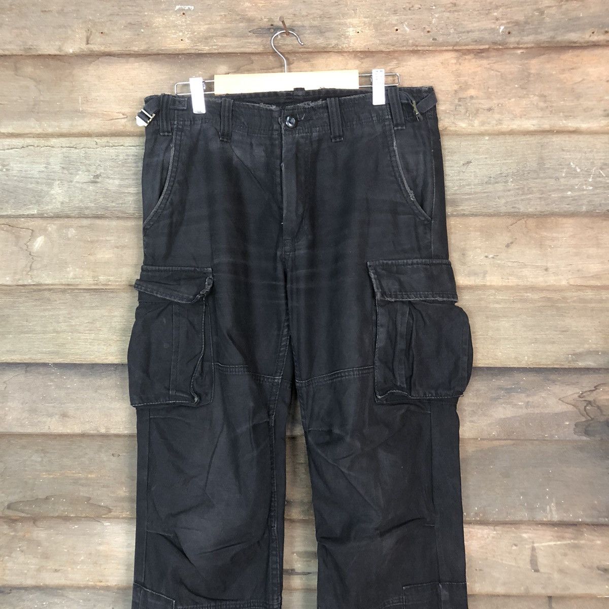 Japanese Brand JUNGLE STORM CARGO PANTS MULTIPOCKET BLACK STREETWEAR Size US 30 / EU 46 - 2 Thumbnail