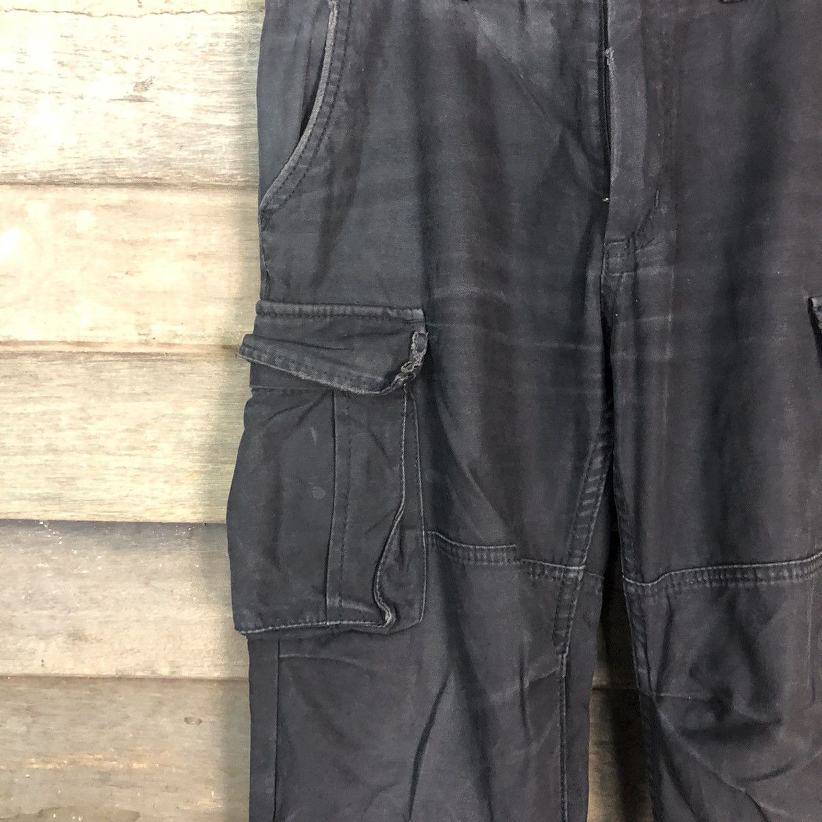 Japanese Brand JUNGLE STORM CARGO PANTS MULTIPOCKET BLACK STREETWEAR Size US 30 / EU 46 - 6 Thumbnail