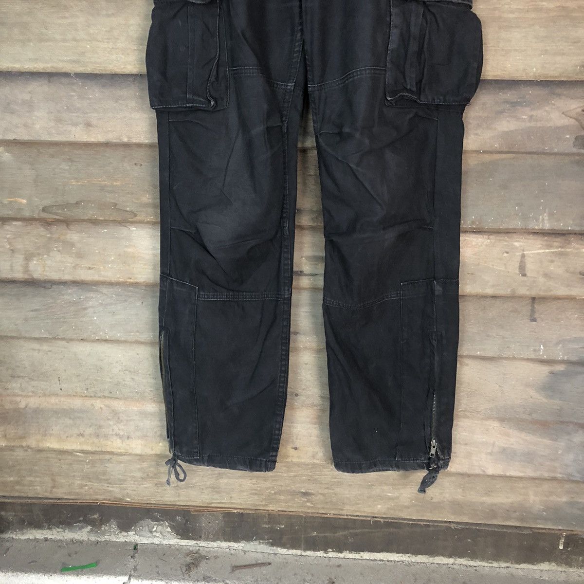 Japanese Brand JUNGLE STORM CARGO PANTS MULTIPOCKET BLACK STREETWEAR Size US 30 / EU 46 - 3 Thumbnail
