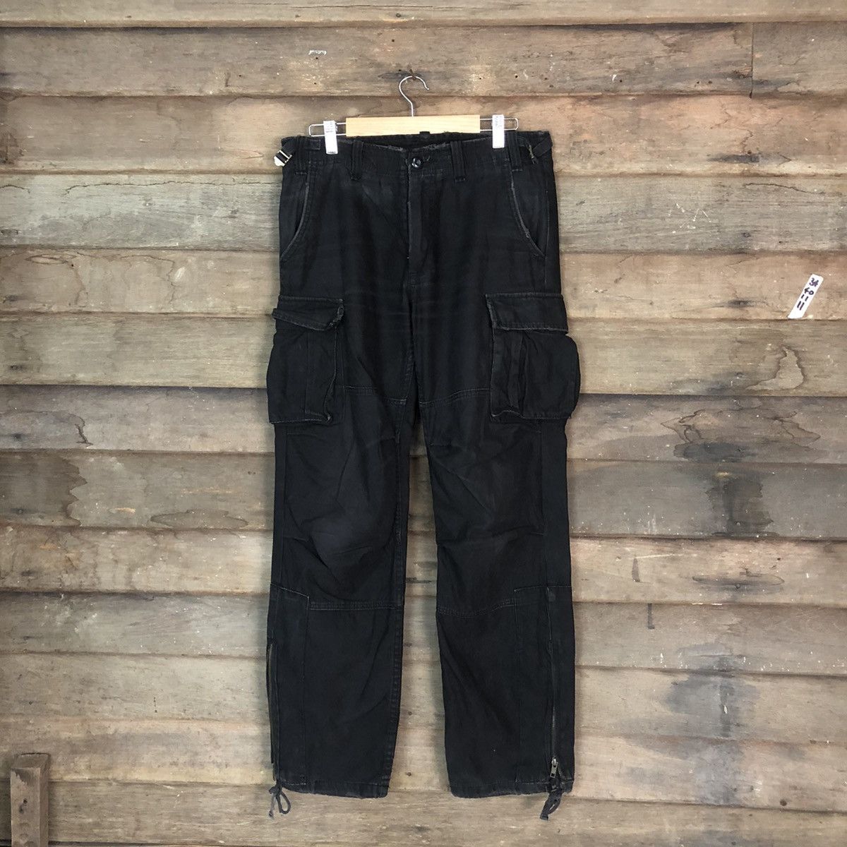 Japanese Brand JUNGLE STORM CARGO PANTS MULTIPOCKET BLACK STREETWEAR Size US 30 / EU 46 - 1 Thumbnail