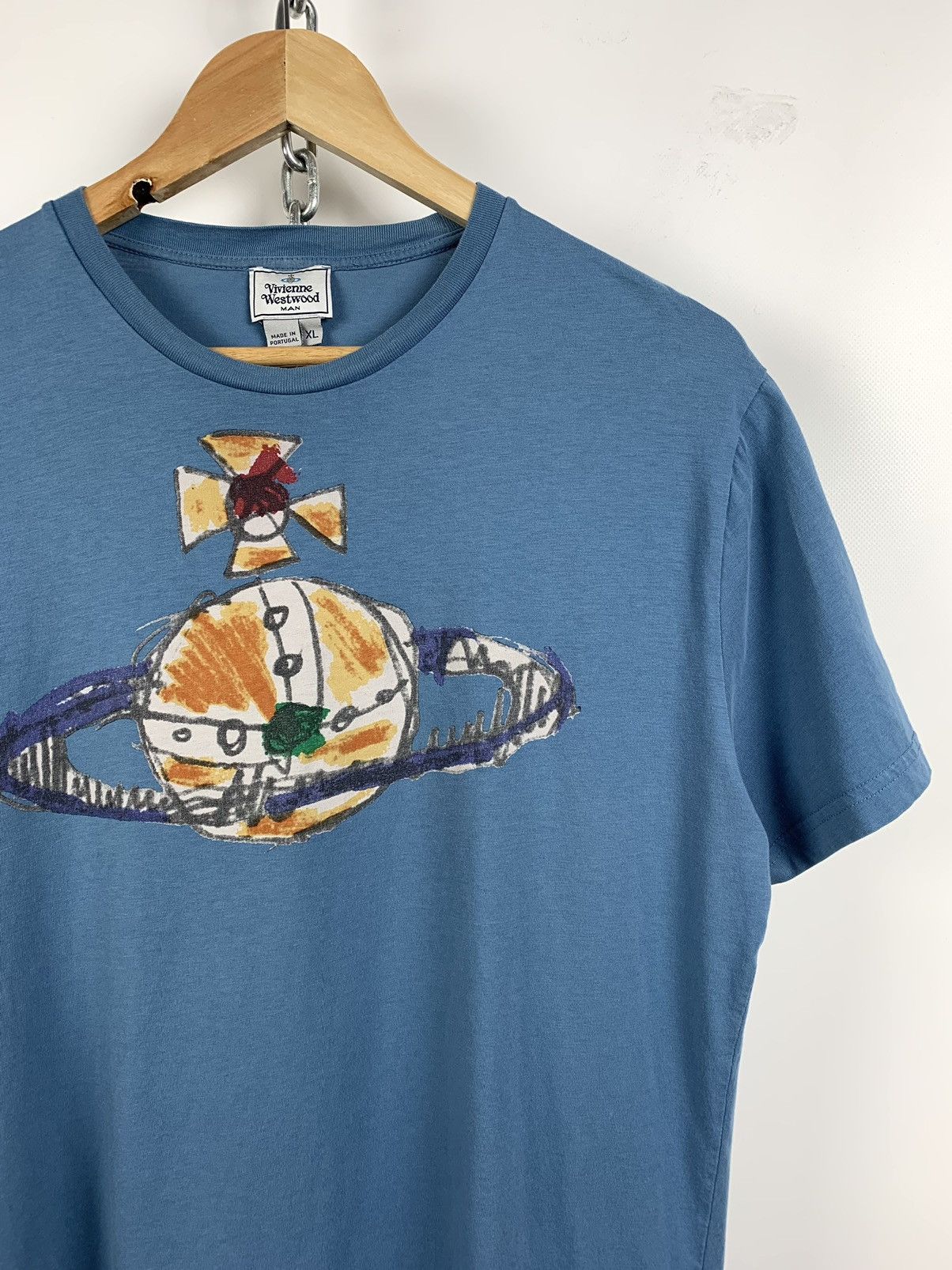 Vivienne Westwood Vivienne Westwood Big Logo Art Blue T-Shirt Size US XL / EU 56 / 4 - 3 Thumbnail