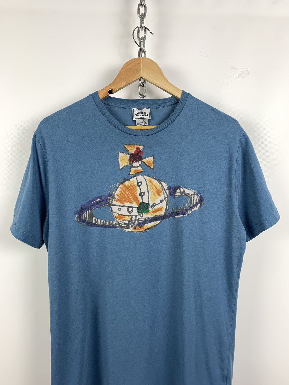 Vivienne Westwood Vivienne Westwood Big Logo Art Blue T-Shirt Size US XL / EU 56 / 4 - 2 Thumbnail
