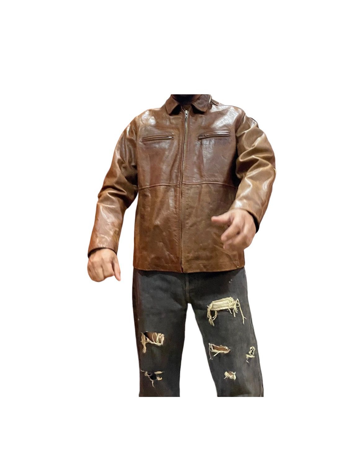 Genuine Leather Polo Jeans Ralph Lauren Genuine Leather Jackets Size US M / EU 48-50 / 2 - 2 Thumbnail